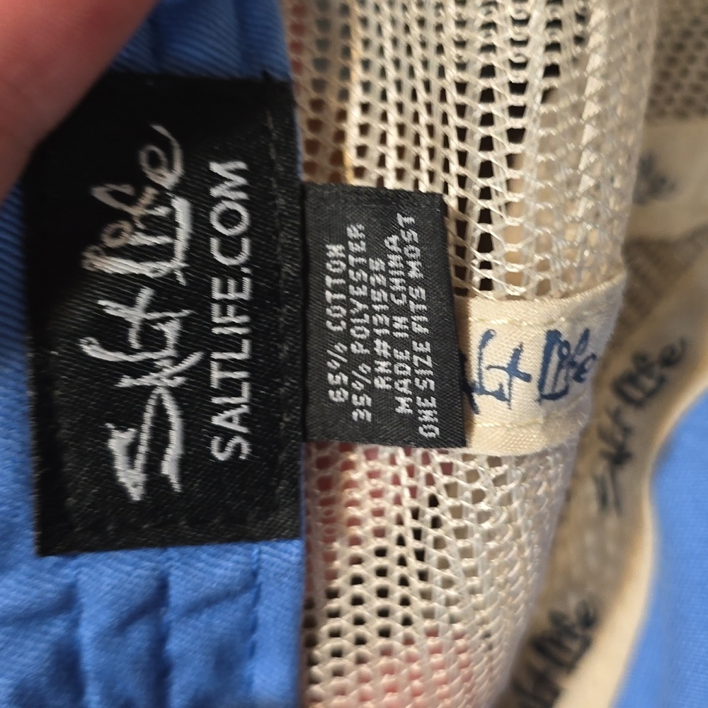Salt life light blue‎ Snapback hat  NWT - Picture 7 of 9